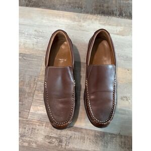 Cole Haan Grand.OS Mens Brown Leather Moc Toe Slip On Loafers Shoes Size 11M